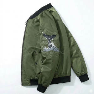 Chaqueta Sukajan de Moda Urbana Vintage de Alta Calidad, con Bordado Detallado, Tela Satinada, Cuello Alto, Estilo Casual y Transpirable - Product Image 3