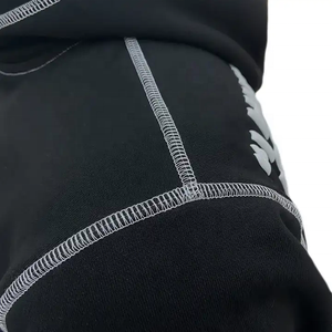 ชุดวอร์มแนวสตรีทฮิปฮอปพิมพ์ลายสีพื้นกางเกงมีฮู้ดและเสื้อมีฮู้ดแบบเย็บสีตัดกันสำหรับผู้ชายผู้หญิง - Product Image 4