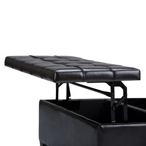 Harrison Brown Tanners Coffee Table <b>Storage</b> Ottoman Stylish <b>Stool</b> & Ottoman with Hidden <b>Storage</b> Space - Product Image 4