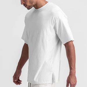 Camiseta de Alta Calidad de 400g con Cuello Ajustado, Estilo Urbano, 100% Algodón, para Hombre, Lisa, para Impresión Personalizada - Product Image 5