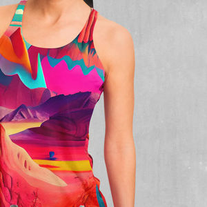 Camiseta sin Mangas Casual de Verano para Mujer, Tallas Grandes, Diseño Personalizado OEM, Poliéster Sublimado, Transpirable, Prenda Esencial de Verano - Product Image 6