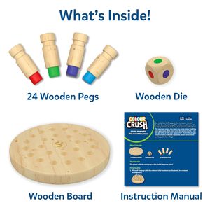 Jeu de mémoire en bois Skillmatics Colour Crush avec 24 pions et un dé pour 2 à 6 joueurs, de 4 à 99 ans - Product Image 3
