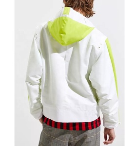 Custom Men's Lightweight Outdoor Breathable Windbreaker Jacket Plus Size Color <b>Block</b> Embroidery Decoration Waterproof Windproof - Product Image 1