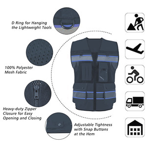 เสื้อกั๊กนิรภัยแบบชาร์จไฟได้ผ่าน USB ยี่ห้อ Wind Ditch Royal ผลิตจากโพลีเอสเตอร์ เสื้อกั๊กสตรีทแวร์สำหรับฤดูหนาว เสื้อกั๊กสะท้อนแสงสำหรับงานวิศวกรรม - Product Image 3