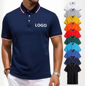 เสื้อโปโลผู้ชายแบบถักคุณภาพสูง ป้องกันริ้วรอย ปักโลโก้ตามสั่ง พิมพ์ลายได้ตามต้องการ ขายส่ง - Product Image 4