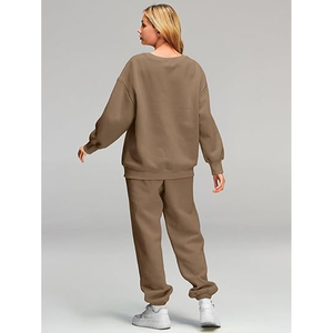 Women's Heavyweight Cotton Fleece Hoodie Set Casual Streetwear Clothing Manufacturer - Product Image 2
