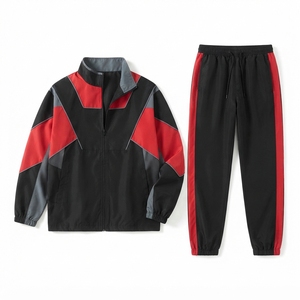 Conjunto Deportivo Informal a la Moda con Chaqueta Deportiva con Cierre Completo y Pantalones Jogger en Combinación de Colores - Product Image 5