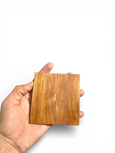 Posavasos de madera cuadrado y mantel individual decorativo de madera natural ecológico, posavasos de corcho personalizado para artículos calientes - Product Image 5