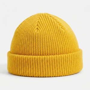 Premium Yellow Acrylic <b>Wool</b> <b>Beanie</b> Hat Custom Logo OEM ODM Manufacturer Wholesale Low MOQ for Streetwear Brand Winter Fashion UK - Product Image 1
