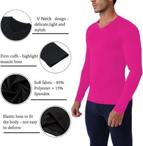 Men's Compression Long Sleeve Performance Shirt Premium Quick Dry Eco-Friendly Slim Fit Base <b>Layer</b> <b>Top</b> Athletic Training - Product Image 5