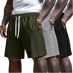 Shorts décontractés en coton pour hommes avec logo personnalisé, taille élastique, shorts de détente d'été, fournisseur en gros OEM, haute qualité - Product Image 2