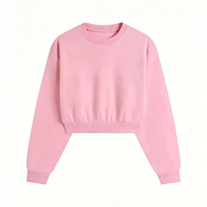 Venta Directa de Fábrica: Sudaderas de Punto con Capucha para Mujer, Estilo Corto, Hombros Caídos, Manga Larga, Ropa Casual para Exteriores, Primavera-Otoño - Product Image 4