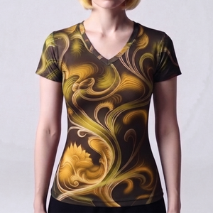 Camisetas de entrenamiento de tela fresca, tela suave al tacto, material elástico y moderno, camisetas de entrenamiento de tela popular para mujer - Product Image 1