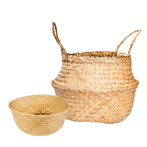 Cestas Decorativas Hechas a Mano de Hierba Marina para Cubrir Macetas y Decorar, Plantas, Almacenamiento y Decoración, Artesanía de Vietnam - Product Image 1