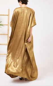 Luxury Kaftan Abaya Handmade Moroccan Arabian kaftan Dress Long Sleeve V Neck Polyester Regular Fit Casual Evening Party Flared - Product Image 5