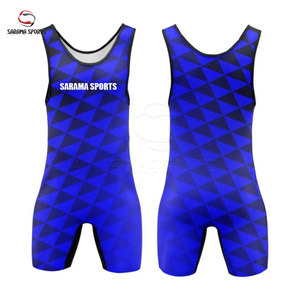 Traje de Lucha Libre Profesional para Hombre, Singlet de Poliéster y Spandex para Competencia, Singlets Juveniles de Lucha Libre con Logotipo Personalizado - Product Image 1