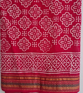 Hand Block Print With Zari Border Sarong Indian <b>Boho</b> Wrap <b>Skirt</b> Wholesale Resort Wear Sarong Cotton Pareo Wrap Supplier - Product Image 2