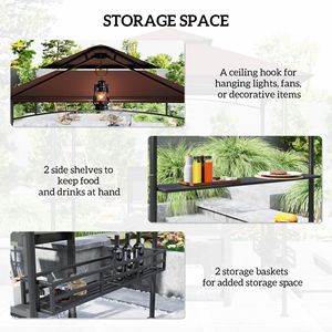 Set di Mobili da Giardino con Tettoia, Gazebo e Pergola - Product Image 4