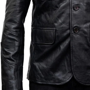 Men Leather Jacket Premium Genuine Leather <b>Coat</b> Soft Comfortable Interior Durable Construction For Winter Casual Wear Travel - Product Image 4