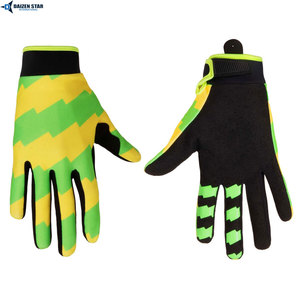 Gants de course Daizen Star International, à doigts entiers, rayés vert et jaune, antidérapants, activités de plein air, unisexe - Product Image 6
