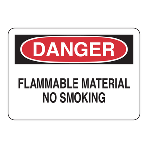 Panneau de signalisation de danger de matériau inflammable et interdiction de fumer pour les laboratoires et les zones industrielles - Product Image 1