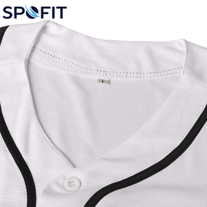 Camiseta de Béisbol Personalizada para Hombre, Transpirable, Ligera, 100% Poliéster, Ropa Deportiva Estampada OEM, Camiseta de Béisbol con Botones Completos - Product Image 4