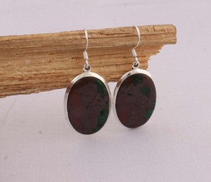 Wholesale Natural Jasper 925 <b>Sterling</b> <b>Silver</b> <b>Dangle</b> <b>Earrings</b> Earthy Pattern Gemstone Drop <b>Earrings</b> High Quality Jewelry - Product Image 4