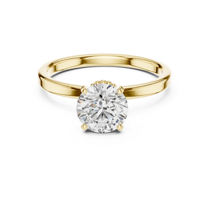 Bague de fiançailles en diamant de laboratoire de créateur, 1 carat, taille brillant, or, bijoux de mode raffinés, élégance premium, pièce maîtresse - Product Image 1