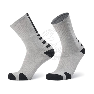 Breathable Solid Sports Crew <b>Socks</b> Quick Dry Athletic Training <b>Socks</b> Ribbed Knitted Football Basketball Soccer <b>Running</b> - Product Image 5