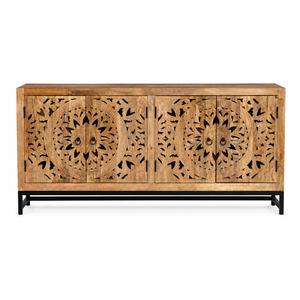 Excellent Quality Handmade Modern Solid Wood Farmhouse <b>Sideboard</b> Cabinet Large <b>Storage</b> Capacity Dining Room Living Room Hotel - Product Image 1