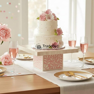 Base para Pastel con Incrustaciones de Hueso de Primera Calidad, Pieza Decorativa para Servir, Tradebyd - Product Image 3