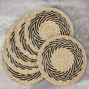 Assiette de présentation en rotin naturel tressé à la main pour banquets d'hôtel et aménagement de table de luxe - Product Image 1