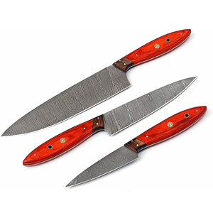 Damascus Style <b>Kitchen</b> Knife Set Elegant Chef Knife Collection For Smooth Cutting And Meal Preparation - Product Image 4