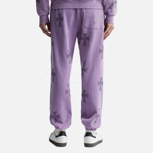 กางเกงวิ่งออกกำลังกายเอวกลางของผู้ชายกางเกงวอร์มผ้าแคนวาสสำหรับแฟชั่นแบบมีเชือกรูดข้าง - Product Image 2