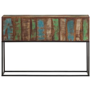 Console da tavolo in legno massello e ferro 43.3 "x 11.8" x 29.5" - Product Image 2