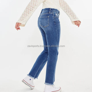 Pantalons larges tendance 2025 de haute qualité pour femmes, jeans à taille haute, pantalons en denim amples, jeans en coton personnalisés pour femmes, multi-poches - Product Image 6