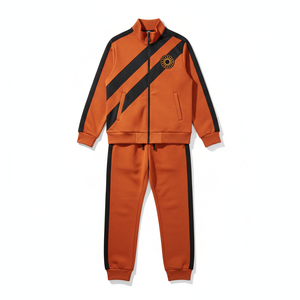 Chándal de Algodón Ecológico Personalizado con Logotipo, de Alta Calidad, Ligero, para Hombre, Talla Grande, Cortavientos, Transpirable, con Bloques de Color - Product Image 1
