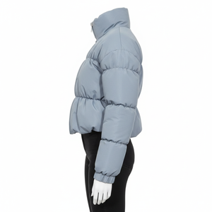 Chaquetas de Invierno Acolchadas para Mujer, Personalizadas, Brillantes, Tejidas, Transpirables, con Capucha, Resistentes al Viento, Impermeables, con Cierre, Tipo Bomber - Product Image 2