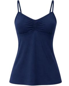 Navy <b>Blue</b> Women Camisole <b>Top</b> Slim Fit Adjustable Strap Tank <b>Top</b> Stretch Casual Basic Summer <b>Cami</b> Soft Comfortable Daily Wear - Product Image 3