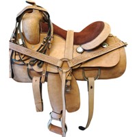 Selle de cheval Western en cuir véritable de qualité supérieure pour la course de baril, avec siège de 14 à 18 pouces, toutes tailles disponibles