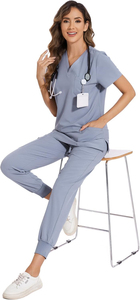 Conjuntos de Uniformes Médicos de Alta Calidad para Mujer, Manga Corta, Cuello en V, para Uso Hospitalario, Salón de Belleza, Spa, Enfermería - Product Image 6