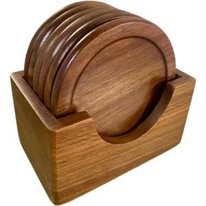 Eco Friendly Modern <b>Wooden</b> Coaster Set Square Non-Slip <b>Mats</b> & Pads for <b>Table</b> Decoration <b>Wooden</b> Coaster Set - Product Image 4