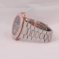 Reloj de Pareja Multifuncional Automático de Acero Inoxidable con Diamantes de Moissanita de Alta Calidad y Cuarzo Cuadrado, Venta al Por Mayor en India