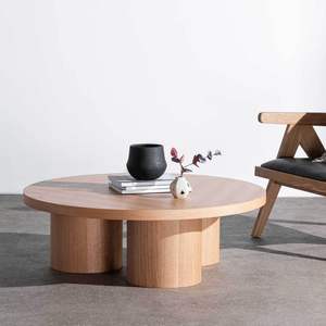 Table basse en bois au design artistique, fabriquée avec du bois de haute qualité pour un style de mobilier de salon sophistiqué - Product Image 3