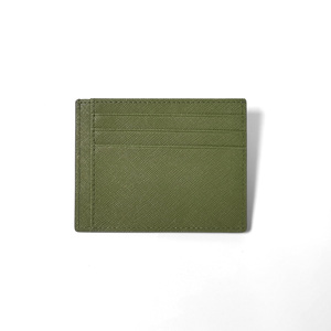 [Nuevo Producto] Estuche para Tarjetas Delgado de Cuero Saffiano de Primera Calidad Castello, Color Azul Marino, Verde, Gris, Negro, Hecho a Mano - Product Image 4