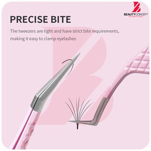 Pinzas para Extensión de Pestañas, 4 Piezas, Pinzas de Aislamiento con Punta de Fibra y Pinzas de Mega Volumen de 90 Grados, Juego para Extensiones - Product Image 2