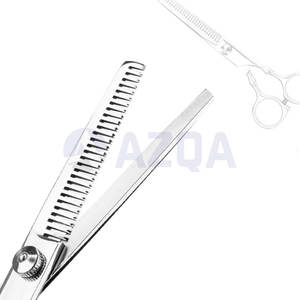 Ensemble de ciseaux de coiffure professionnels avec étui en cuir, ciseaux de salon tranchants pour la coupe, l'effilage et le coiffage des cheveux - Product Image 2