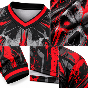 <b>Men's</b> Long Sleeve V-neck Letter Basketball Jersey Breathable Quick Dry Sublimation Print Polyester Casual Sporty <b>Shirt</b> - Product Image 5