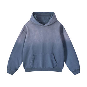Hoodies en mélange de coton, hiver, à capuche, logo personnalisé, grandes tailles, unisexe, molleton épais, imprimé en relief, coupe oversize - Product Image 1