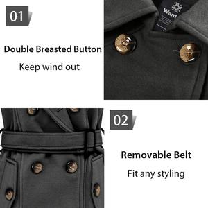 Lady <b>Womens</b> <b>Coat</b> Wholesale Fashion Longline Winter Outerwear Jacket Warm Ladies <b>Coat</b> Elegant Long Sleeve Button Closure Classic - Product Image 6